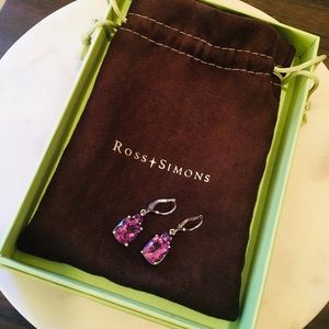Ross-Simons Amethyst Drop Earrings NWT